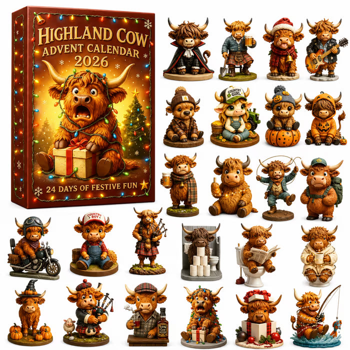🎄 24-Day Highland Cow Christmas Advent Calendar