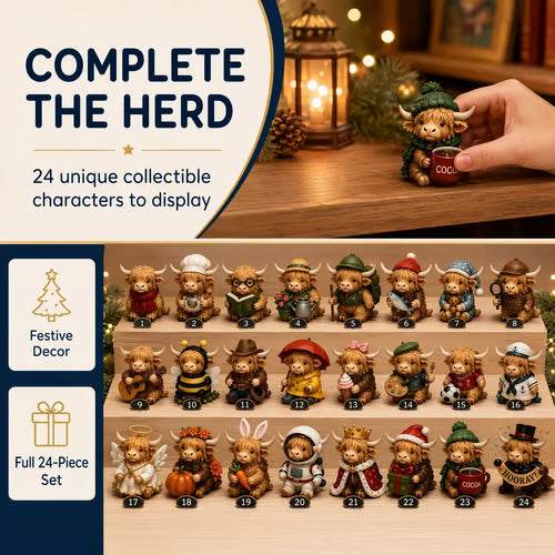 🎄 24-Day Highland Cow Christmas Advent Calendar