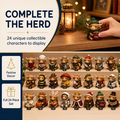 🎄 24-Day Highland Cow Christmas Advent Calendar