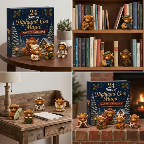 🎄 24-Day Highland Cow Christmas Advent Calendar