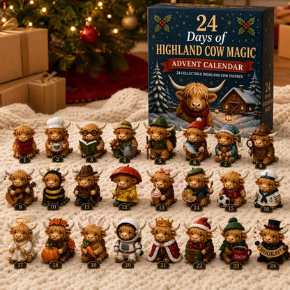 🎄 24-Day Highland Cow Christmas Advent Calendar