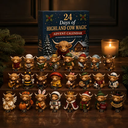 🎄 24-Day Highland Cow Christmas Advent Calendar